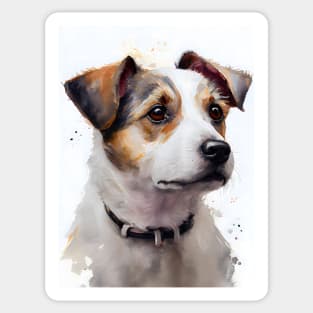 Watercolor Portrait of a Jack Russell Terrier Sticker